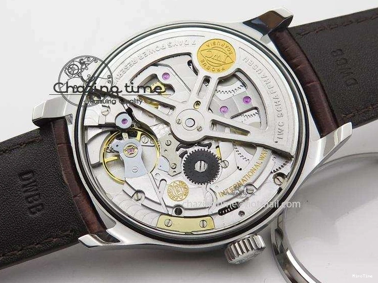 MIROTIME 1228 MoistureWicking Portuguese Real PR IW500704 ZF 1:1 Best Edition On Brown Leather Strap A52010 V 7311